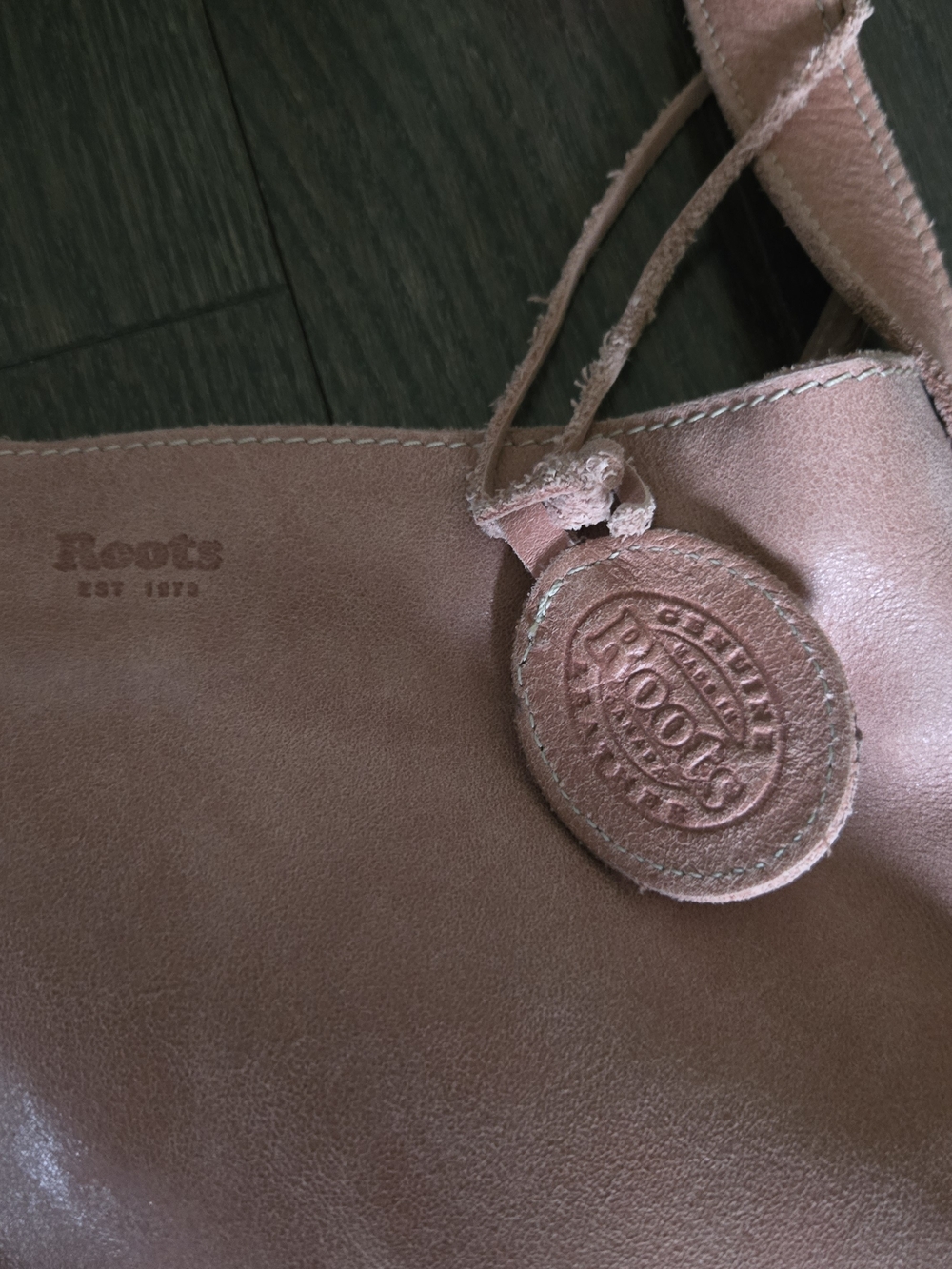 Roots Pink Leather Bucket Crossbody Bag - Picture 2 of 9